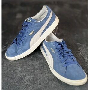 PUMA Suede Classic Men's US 12 Navy Blue White Low Top Sneaker Shoes‎ 352421 15